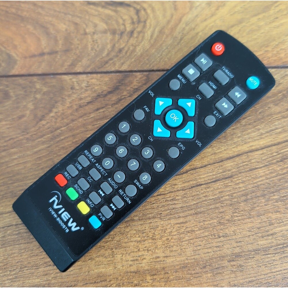 Genuine i View 3100 Stb Digital Converter Box Remote Control Black 3100STB iview